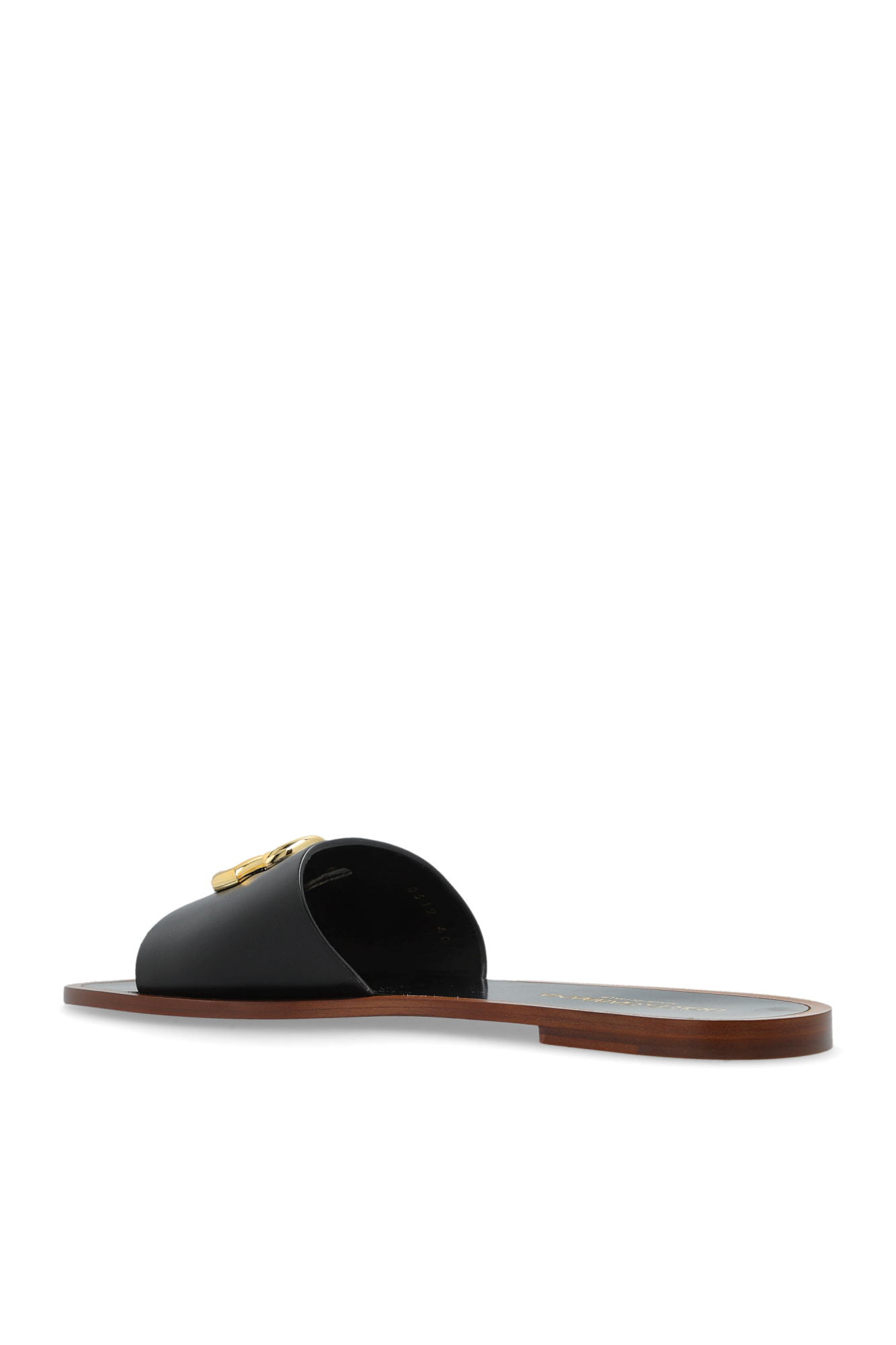 サンダル Dolce & Gabbana FW25 Logo slides (A80397AO602 80999) Calfskin slide in Black for Men | Dolce&Gabbana® US